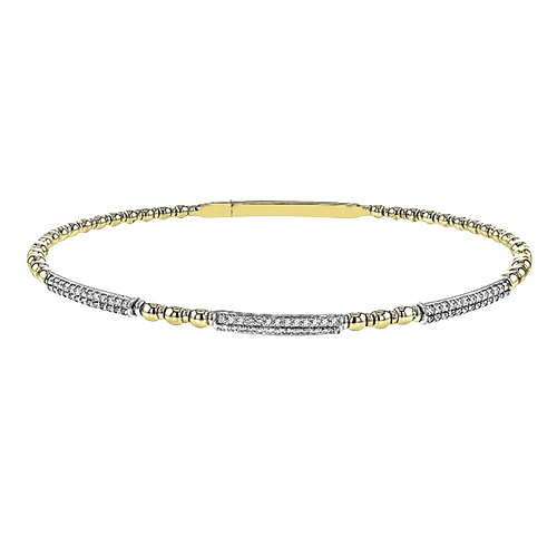 Simon G., 18K Yellow and White Gold Diamond Bracelet with Clasp
