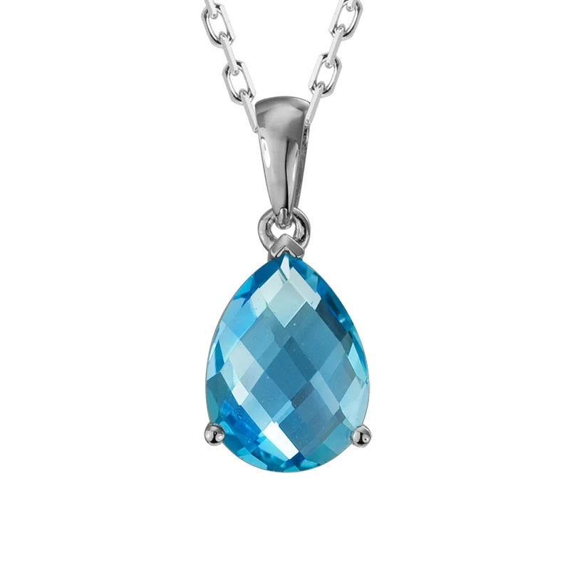 Artistry Swiss Blue Topaz Pendant Necklace