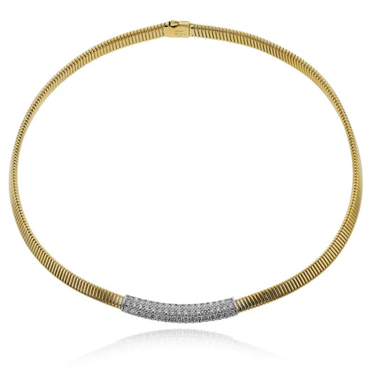 Simon G., 18K Yellow and White  Gold Choker Necklace with Diamonds