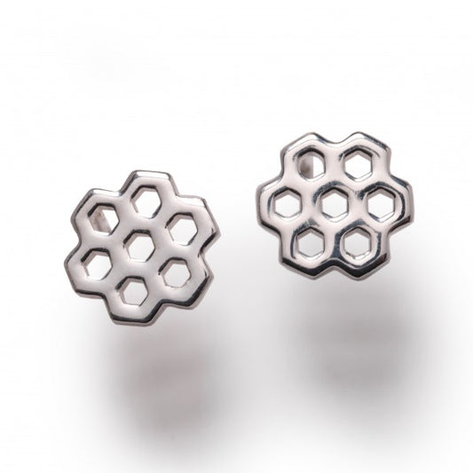 Southern Gates 925 Sterling Honeycomb Stud Earrings