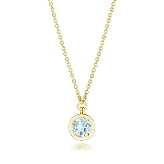 Tacori 18K Yellow Gold Sky Blue Topaz Necklace