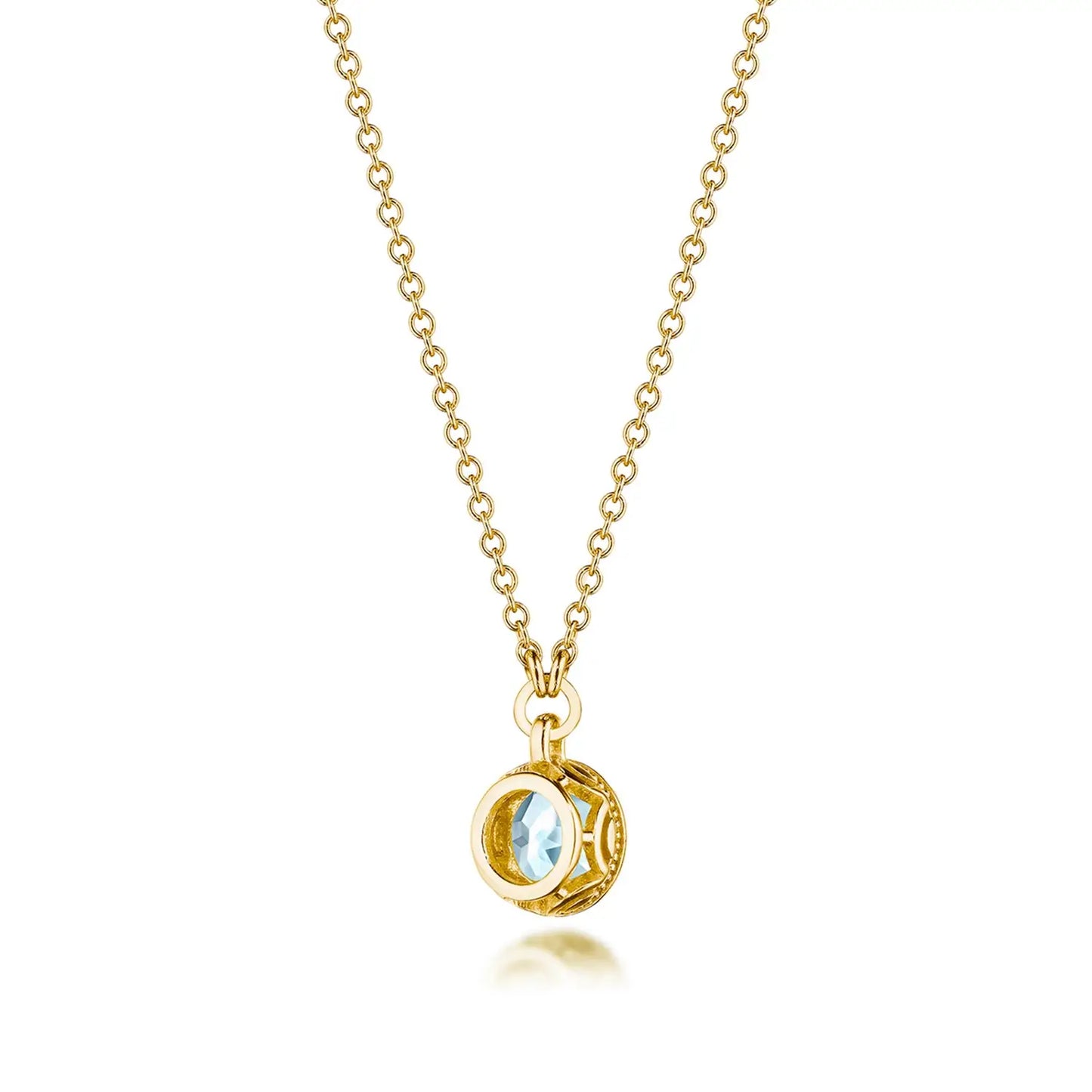 Tacori 18K Yellow Gold Sky Blue Topaz Necklace