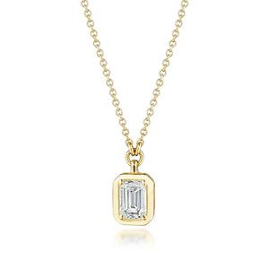 Tacori 18K Emerald Cut Lab Grown Diamond Necklace