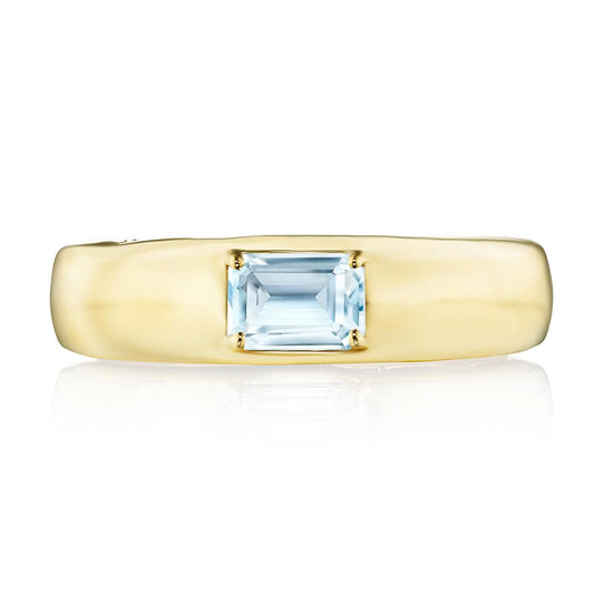 Tacori 18K Yellow Gold Domed Sky Blue Topaz Ring