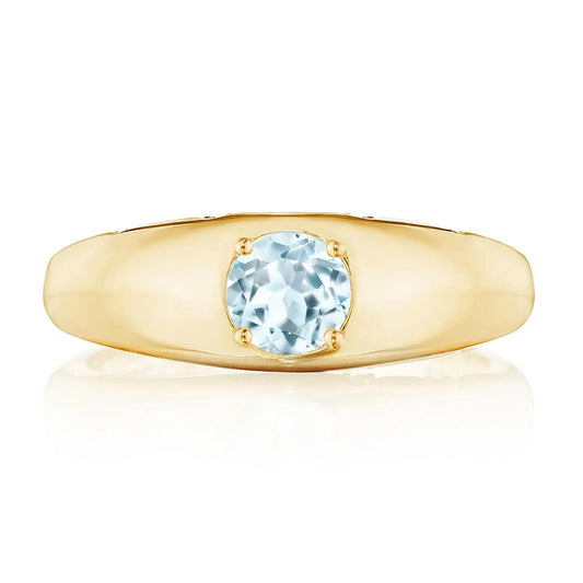 Tacori 18K Yellow Gold Domed Sky Blue Topaz Ring