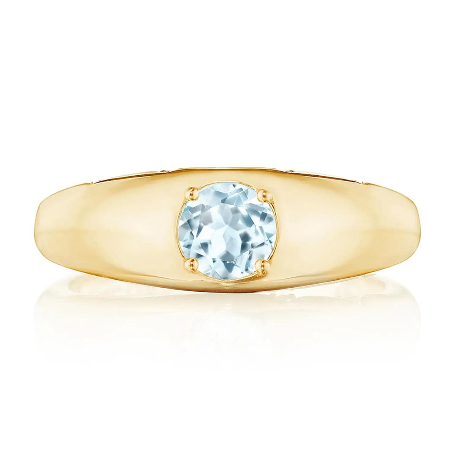 Tacori 18K Yellow Gold Domed Sky Blue Topaz Ring
