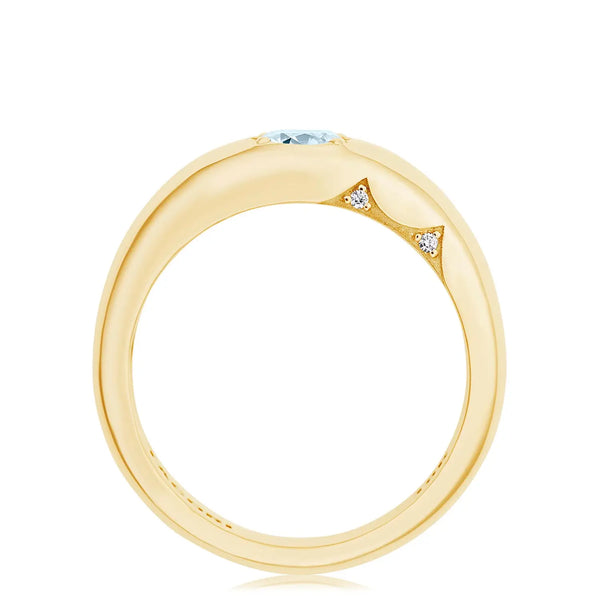 Tacori 18K Yellow Gold Domed Sky Blue Topaz Ring