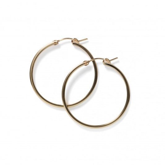 Southern Gates Gold Plated Hoop Earring with Square Tubing