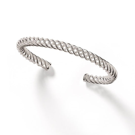 Southern Gates 925 Sterling Silver Spiral Basket Cuff 7"