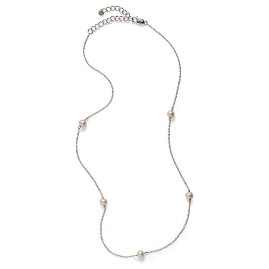 Southern Gates Aerial 925 Sterlinh 5 Station Pearl Necklace