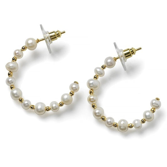 Southern Gates Margeaux Pearl Hoop Earrings (30mm)