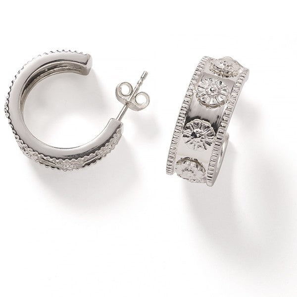 Southern Gates 925 Sterling Silver Florence Hoop Earrings