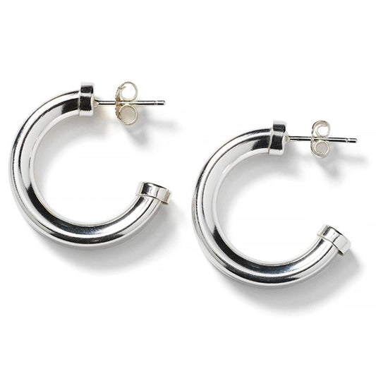 Southern Gates Squared Round 925 Sterling Hoops (26mm)