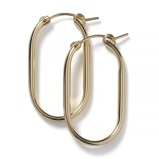 Southern Gates Gold Plated Paperclip Earrings (32mm)