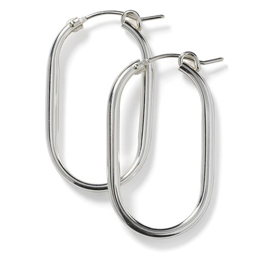 Southern Gates 925 Sterling Paperclip Hoop Earrings (32mm)