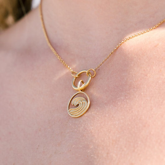 Southern Gates Gold Plated Wave Charm