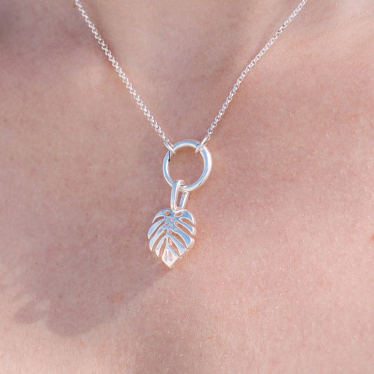 Southern Gates 925 Sterling Monstera Leaf Charm