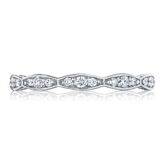 Tacori Sculpted Crescent 18K White Gold Diamond Band