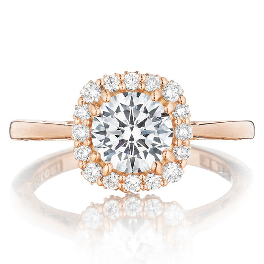 Tacori Full Bloom 18K Rose Gold Semi Mount Engagement Ring