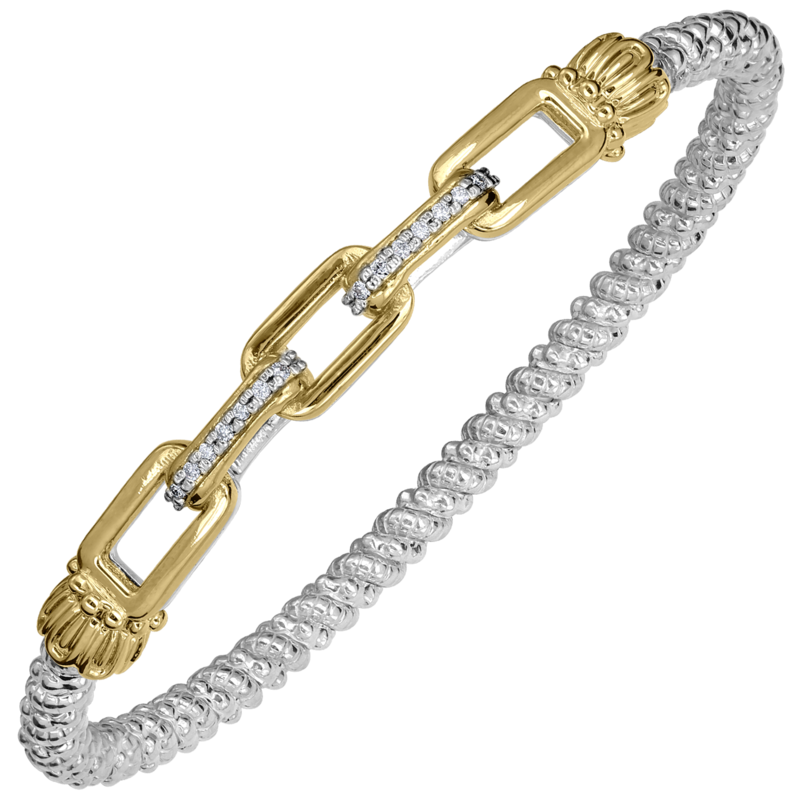 Vahan 14K Yellow Gold and Sterling Diamond Bracelet