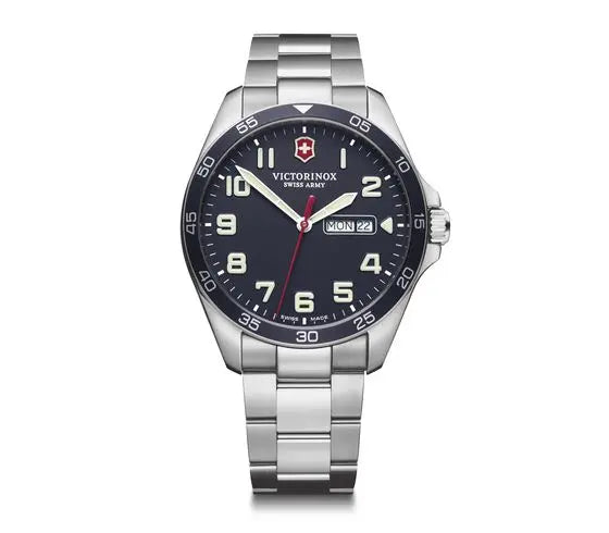 Victorinox Fieldforce Stainless Steel Navy Dial 42mm Mens Watch