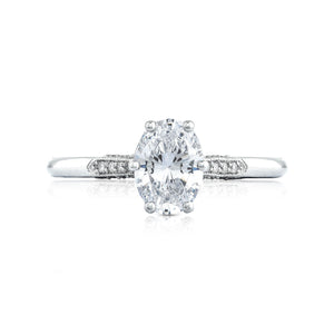 Simply Tacori 18KW Oval Diamond Engagement Ring