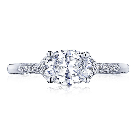 Simply Tacori 18KW Sideways Oval Diamond Ring