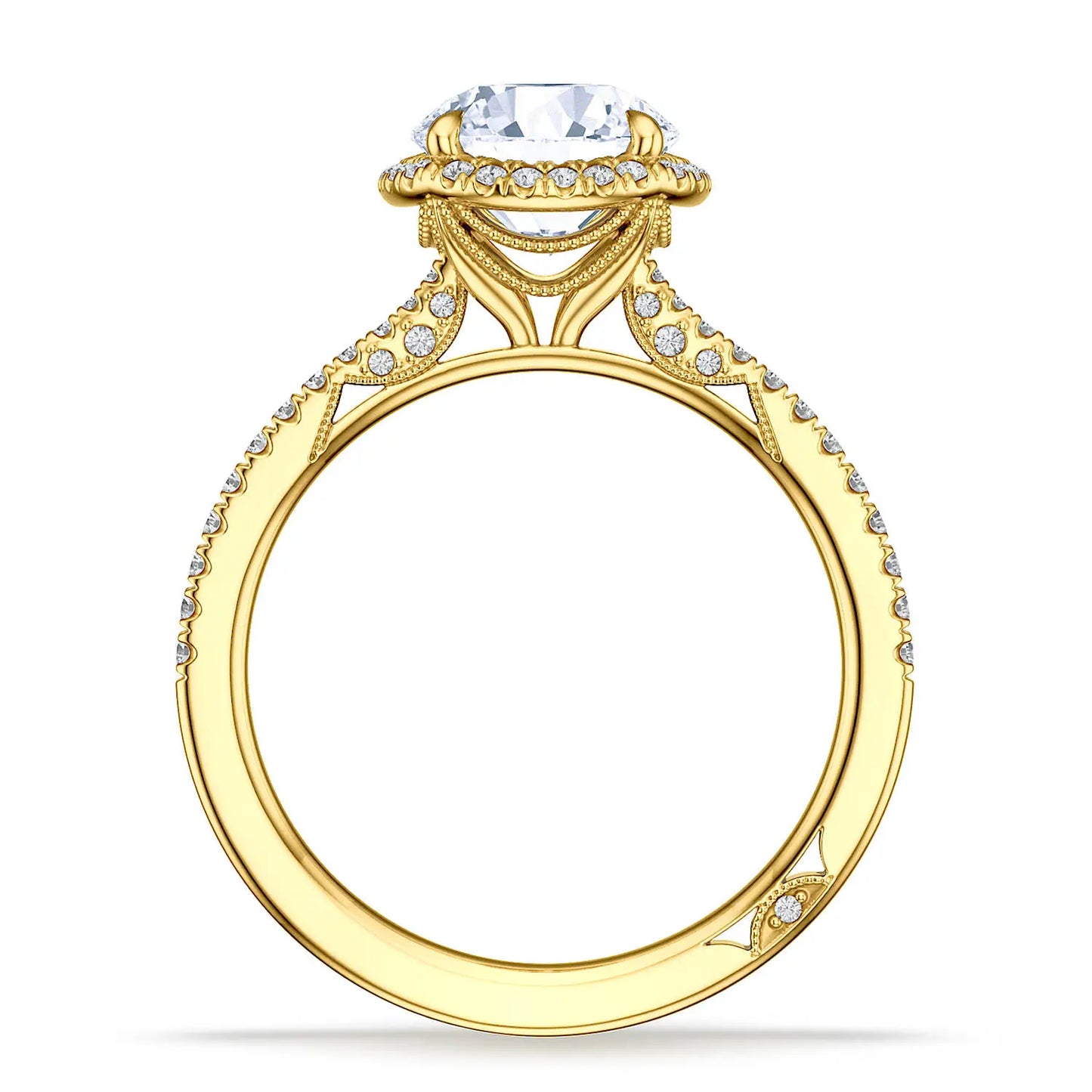 Tacori Simply Tacori Round Bloom Engagement Ring in 18K Yellow Gold