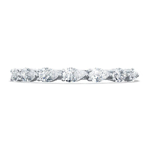 Tacori Sculpted Crescent Pear Wedding Band in 18K White Gold
