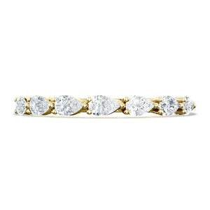 Tacori Sculpted Crescent Pear Wedding Band In 18k Yellow Gold