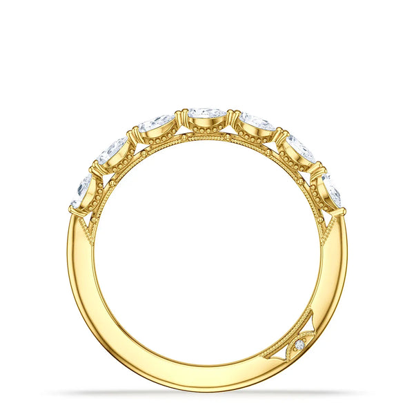 Tacori Sculpted Crescent Pear Wedding Band In 18k Yellow Gold