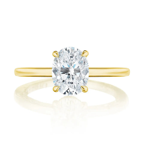 Tacori 18K Yellow Gold Oval Solitaire Semi Mount Engagement Ring
