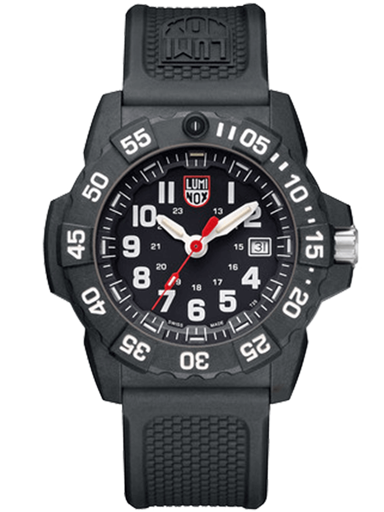 Luminox Black Dial Rubber Band Navy Seal 3501 45mm Military Dive Watch