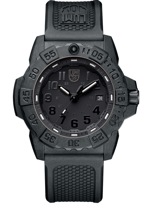 Luminox Navy SEAL 3500 Military Dive Watch,  45mm Blacked Out Watch