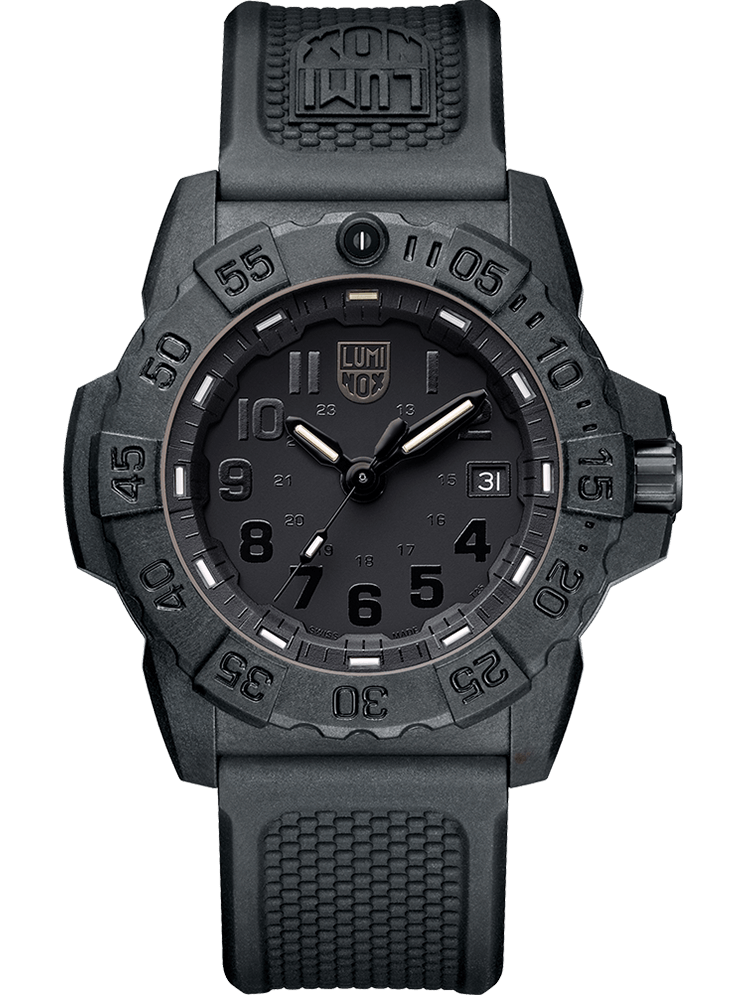 Luminox Navy SEAL Military Watch, 45 mm Black Out