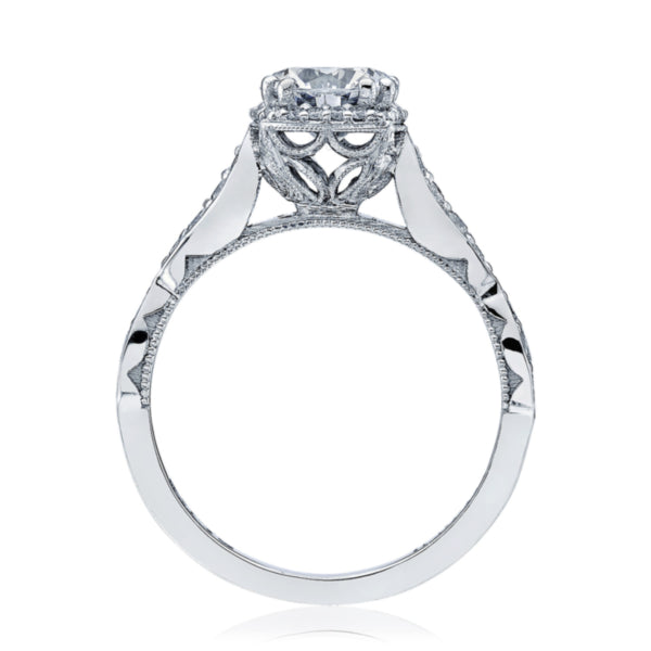 Tacori 18KW Round Halo Diamond Engagement Ring