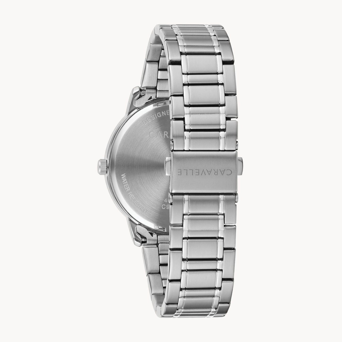 Caravelle Dress Stainless Steel Blue Dial Watch