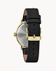 Caravelle Min Max Black Dial Black Leather Strap Ladies Watch