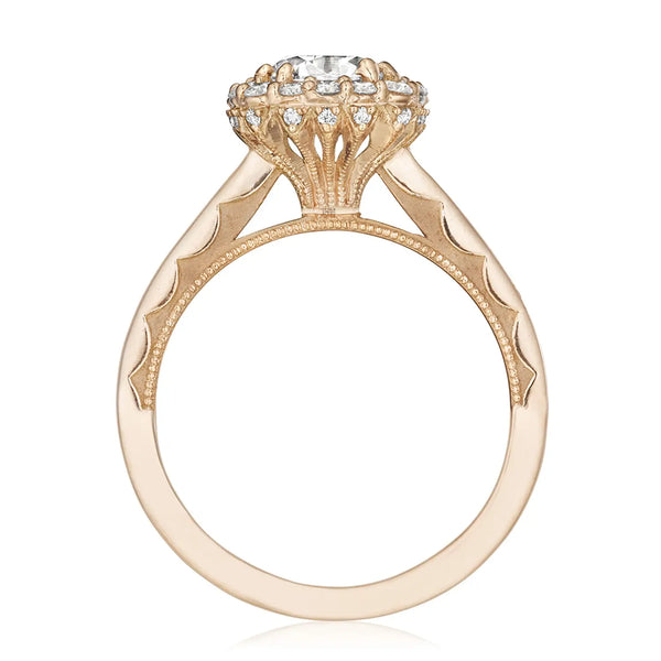 Tacori Full Bloom 18K Rose Gold Semi Mount Engagement Ring