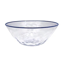 Mariposa Urchin Texture Large Bowl Cobalt Rim