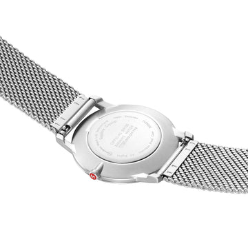 Mondaine White Dial Stainless Steel 40mm Watch