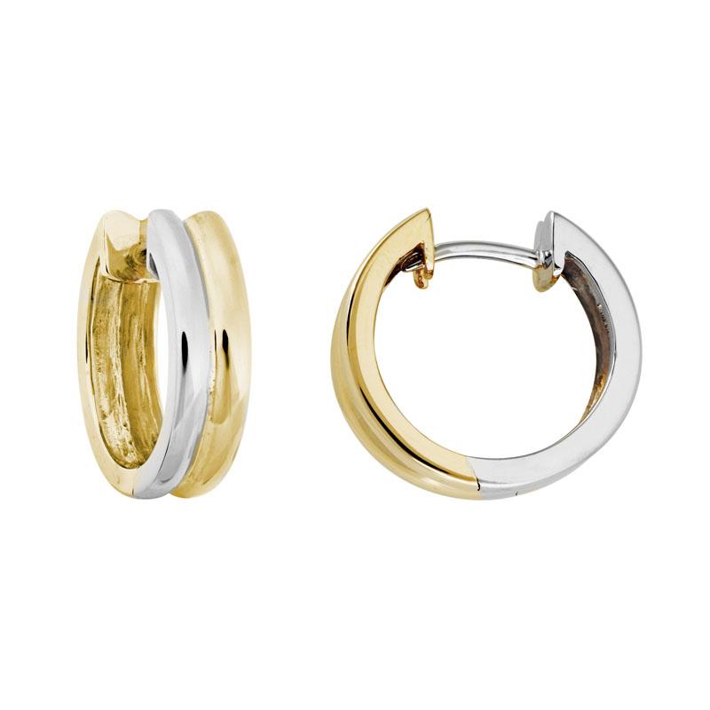 Artistry 14KY Two Tone Hinged Hoops