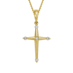 Artistry 14K Yellow Gold Diamond Cross Necklace