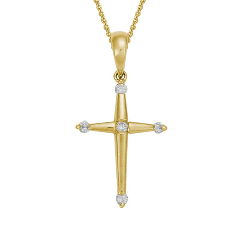 Artistry 14K Yellow Gold Diamond Cross Necklace