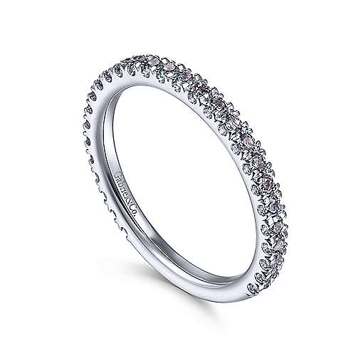 Gabriel & Co 14K White Gold Alexandrite Stackable Ring