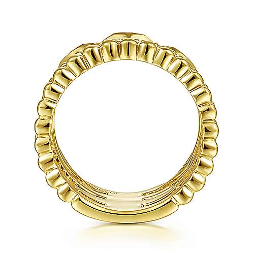 Gabriel & Co 14K Yellow Gold Multi Row Ring