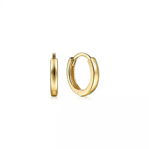 Gabriel & Co., 14K Yellow Gold Plain High Polish Huggies
