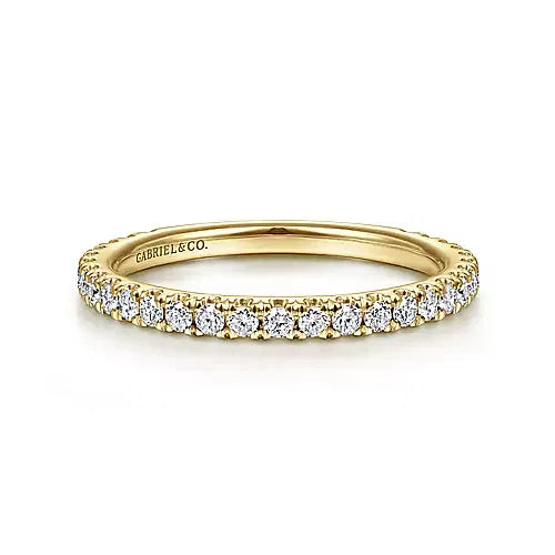 Gabriel & Co., 14K Yellow Gold Diamond Band