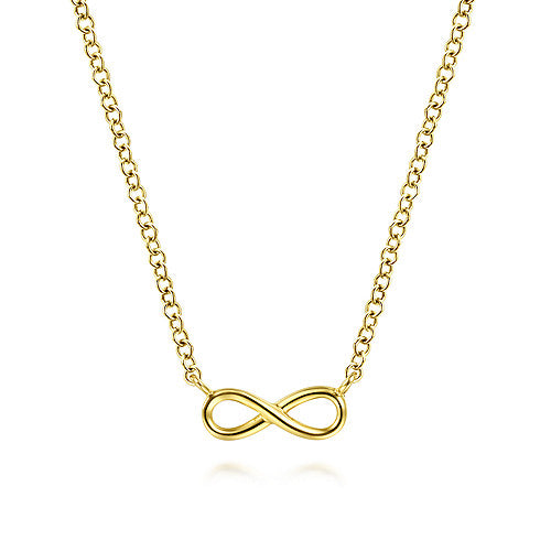 Gabriel & Co., 14K Yellow Gold Infinity Pendant Necklace