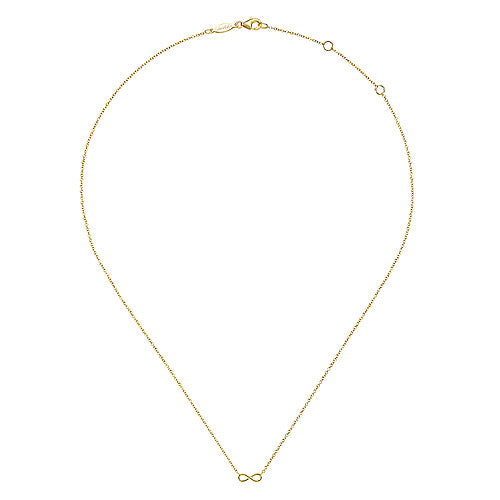 Gabriel & Co., 14K Yellow Gold Infinity Pendant Necklace